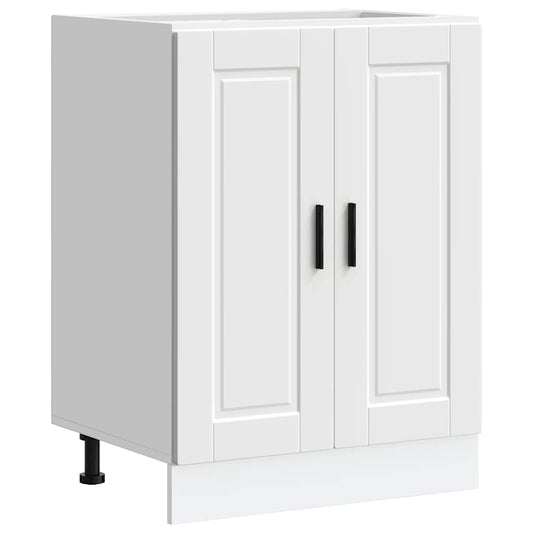 Kitchen Base Cabinet "Porto" White Engineered Wood