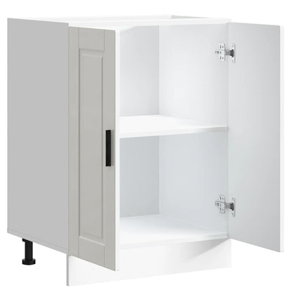 Kitchen Base Cabinet Porto High Gloss White Engineered Wood