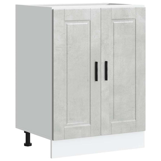 Kitchen Base Cabinet "Porto" Concrete Grey Engineered Wood
