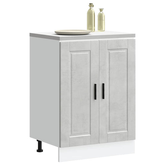 Kitchen Base Cabinet "Porto" Concrete Grey Engineered Wood