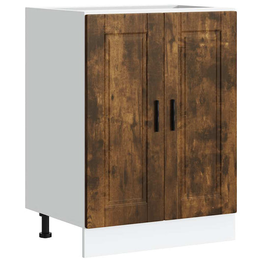 Kitchen Base Cabinet "Porto" Smoked Oak Engineered Wood