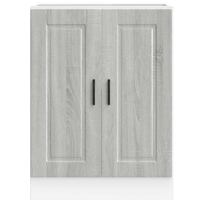 Kitchen Base Cabinet "Porto" Grey Sonoma Engineered Wood