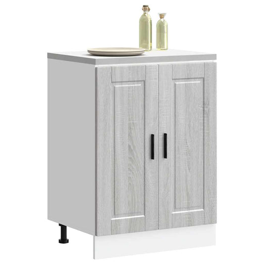 Kitchen Base Cabinet "Porto" Grey Sonoma Engineered Wood