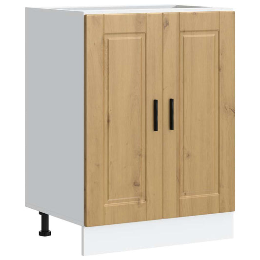 Kitchen Base Cabinet "Porto" Artisan Oak Engineered Wood