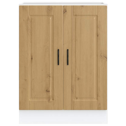 Kitchen Base Cabinet "Porto" Artisan Oak Engineered Wood