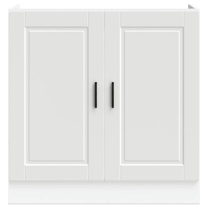 Sink Base Cabinet "Porto" White 80x46x81.5 cm Engineered Wood