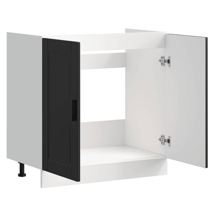 Sink Base Cabinet "Porto" Black 80x46x81,5 cm Engineered Wood