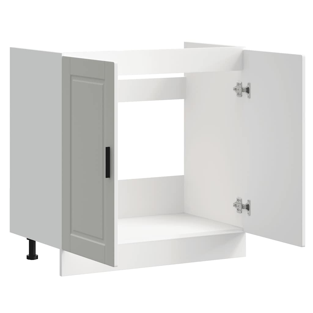 Sink Base Cabinet "Porto" High Gloss White 80x46x81.5 cm