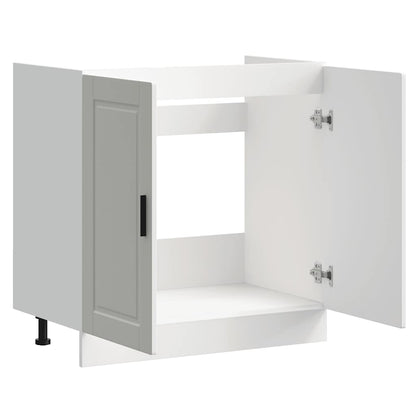 Sink Base Cabinet "Porto" High Gloss White 80x46x81.5 cm