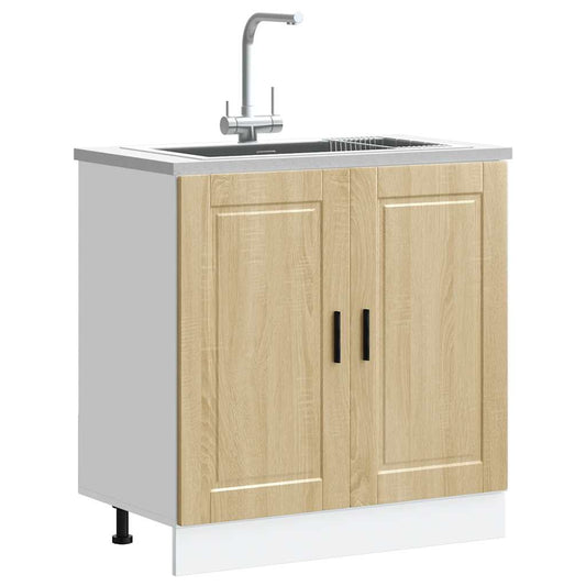 Sink Base Cabinet "Porto" Sonoma Oak 80x46x81.5 cm