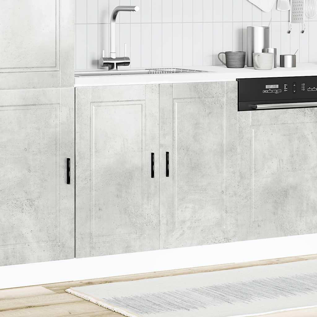 Sink Base Cabinet "Porto" Concrete Grey 80x46x81.5 cm