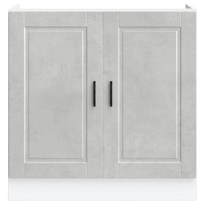Sink Base Cabinet "Porto" Concrete Grey 80x46x81.5 cm