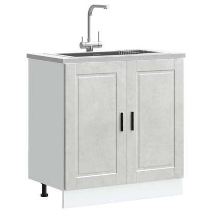 Sink Base Cabinet "Porto" Concrete Grey 80x46x81.5 cm