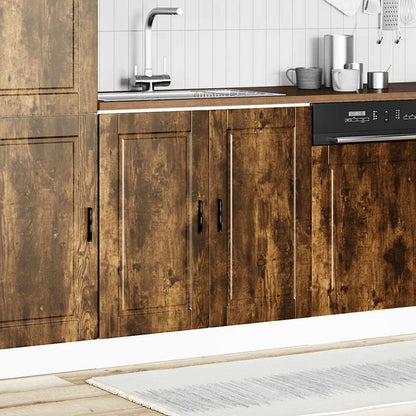 Sink Base Cabinet "Porto" Smoked Oak 80x46x81.5 cm
