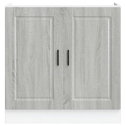 Sink Base Cabinet "Porto" Grey Sonoma 80x46x81.5 cm