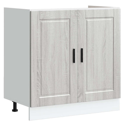 Sink Base Cabinet "Porto" Grey Sonoma 80x46x81.5 cm