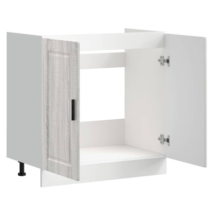 Sink Base Cabinet "Porto" Grey Sonoma 80x46x81.5 cm