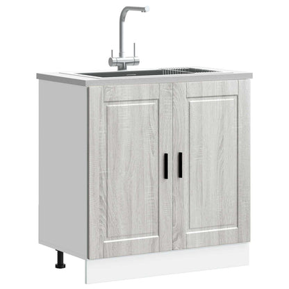 Sink Base Cabinet "Porto" Grey Sonoma 80x46x81.5 cm