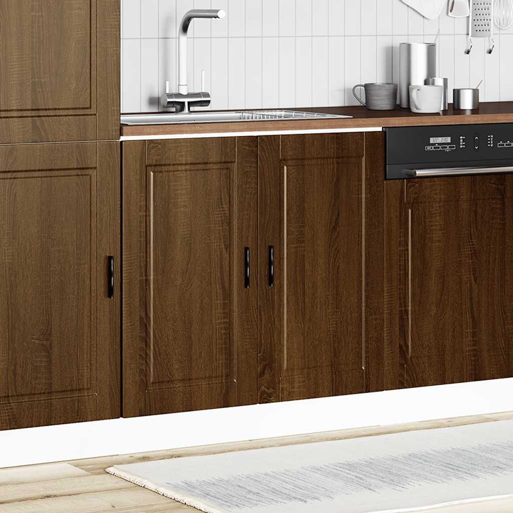 Sink Base Cabinet "Porto" Brown Oak 80x46x81.5 cm