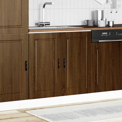 Sink Base Cabinet "Porto" Brown Oak 80x46x81.5 cm