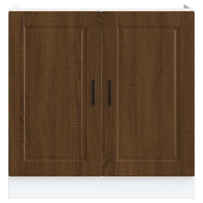 Sink Base Cabinet "Porto" Brown Oak 80x46x81.5 cm