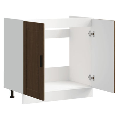 Sink Base Cabinet "Porto" Brown Oak 80x46x81.5 cm