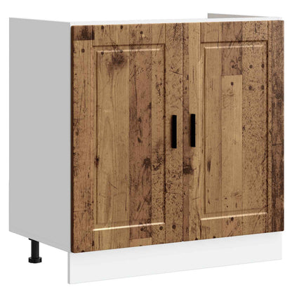 Sink Base Cabinet "Porto" Old Wood 80x46x81.5cm Engineered Wood