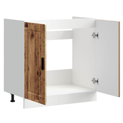 Sink Base Cabinet "Porto" Old Wood 80x46x81.5cm Engineered Wood
