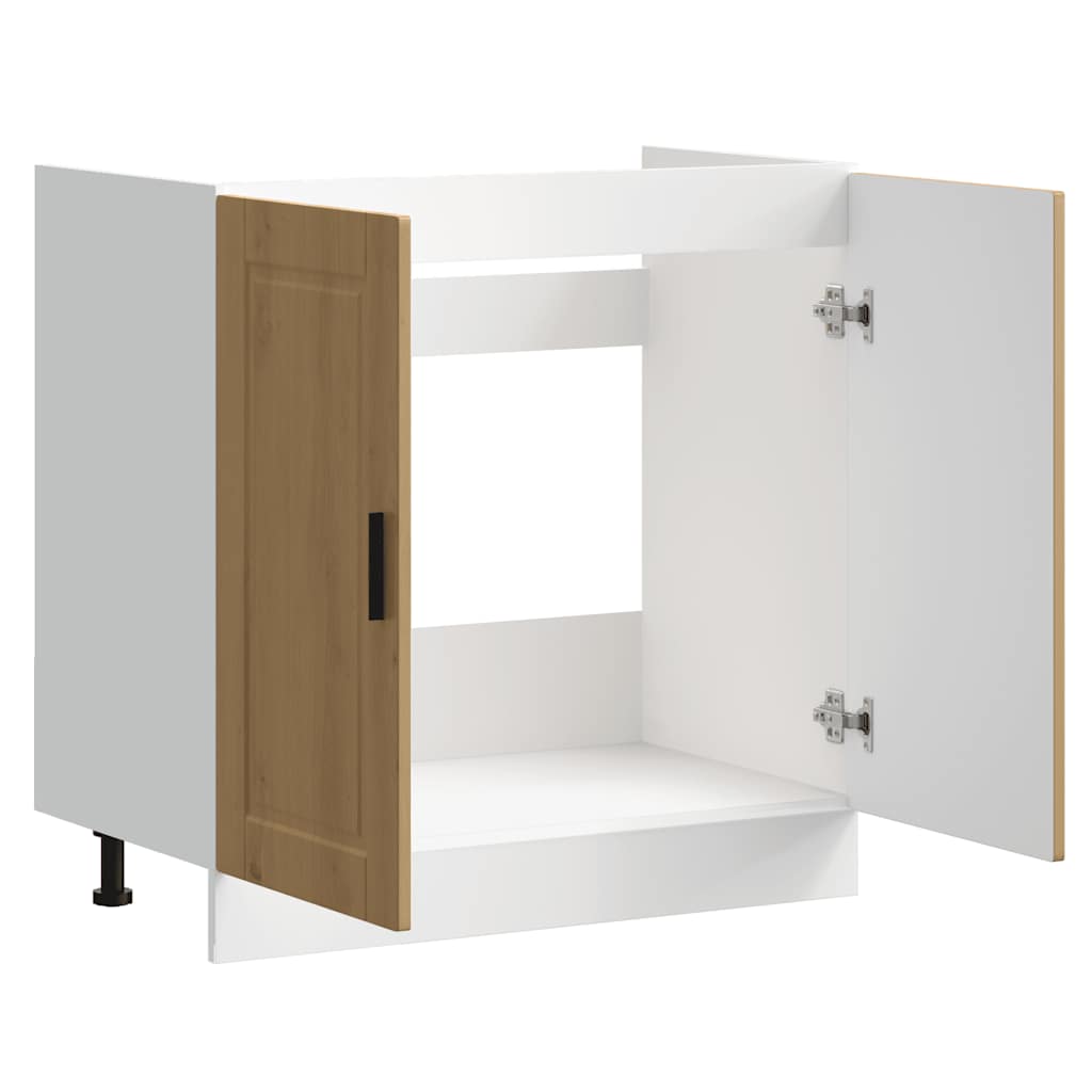 Sink Base Cabinet "Porto" Artisan Oak 80x46x81.5 cm