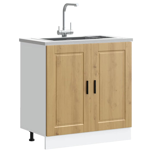Sink Base Cabinet "Porto" Artisan Oak 80x46x81.5 cm