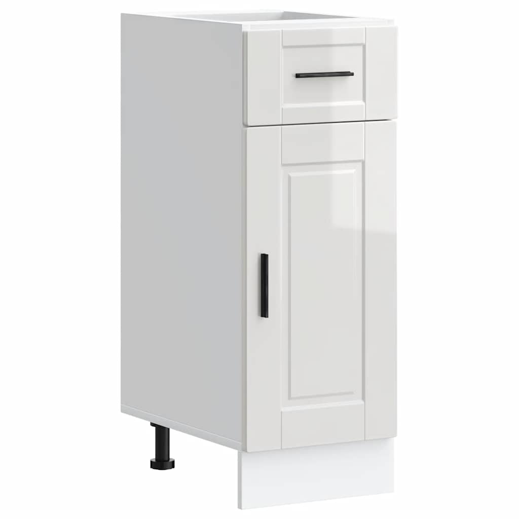 Kitchen Base Cabinet Porto High Gloss White Engineered Wood
