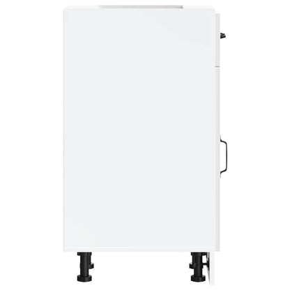 Kitchen Base Cabinet Porto High Gloss White Engineered Wood