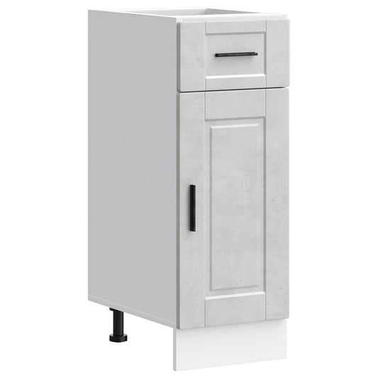 Kitchen Base Cabinet "Porto" Concrete Grey Engineered Wood