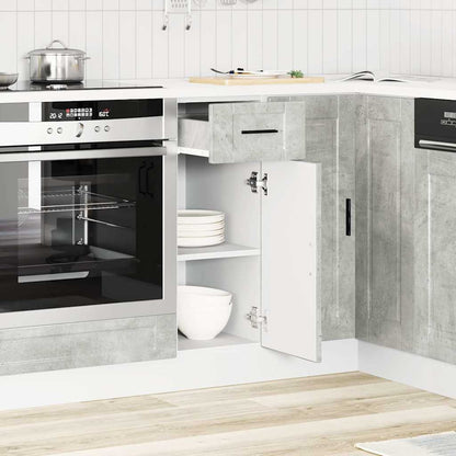 Kitchen Base Cabinet "Porto" Concrete Grey Engineered Wood