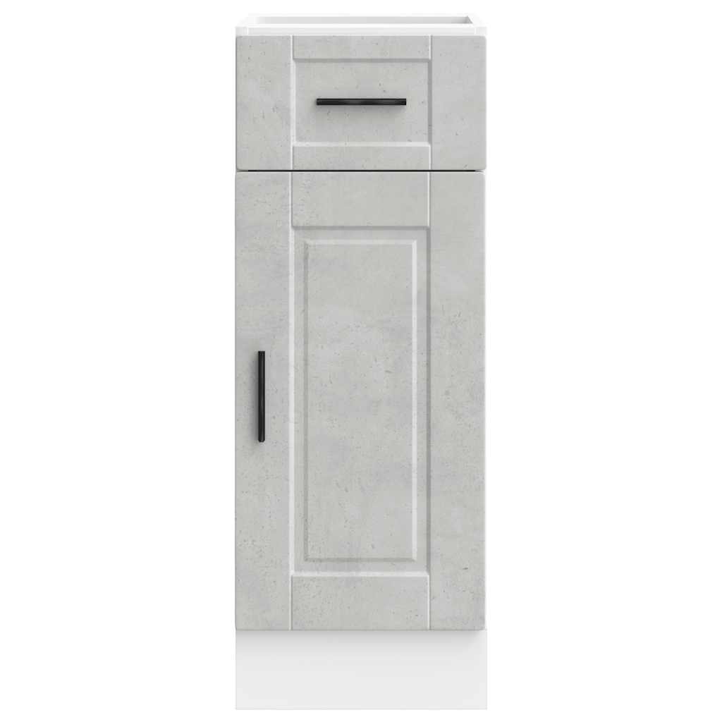 Kitchen Base Cabinet "Porto" Concrete Grey Engineered Wood