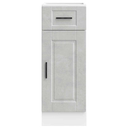 Kitchen Base Cabinet "Porto" Concrete Grey Engineered Wood