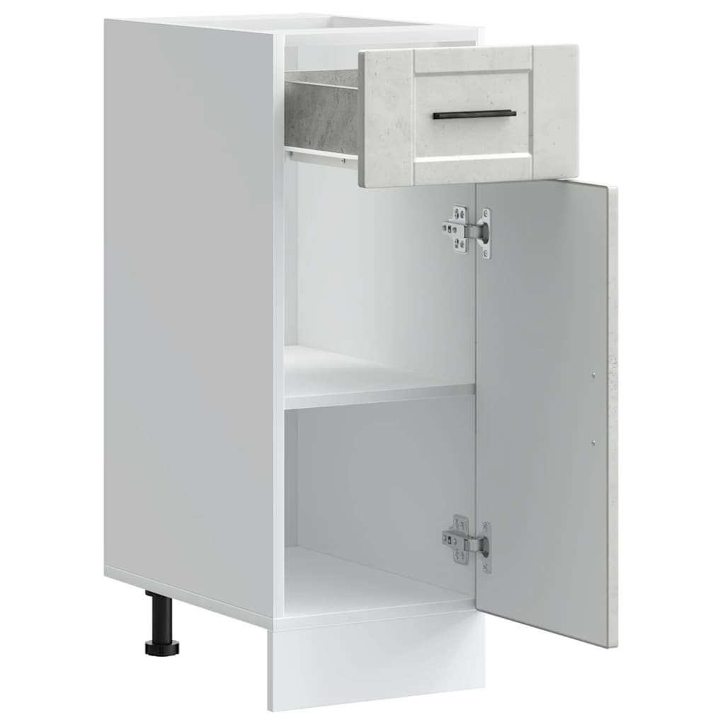Kitchen Base Cabinet "Porto" Concrete Grey Engineered Wood