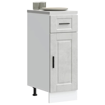 Kitchen Base Cabinet "Porto" Concrete Grey Engineered Wood