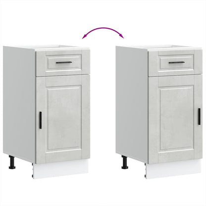 Kitchen Base Cabinet Porto Concrete Grey Engineered Wood