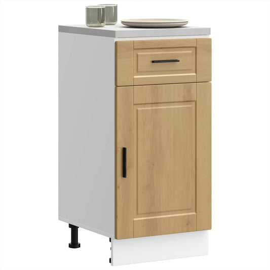 Kitchen Base Cabinet "Porto" Artisan Oak Engineered Wood