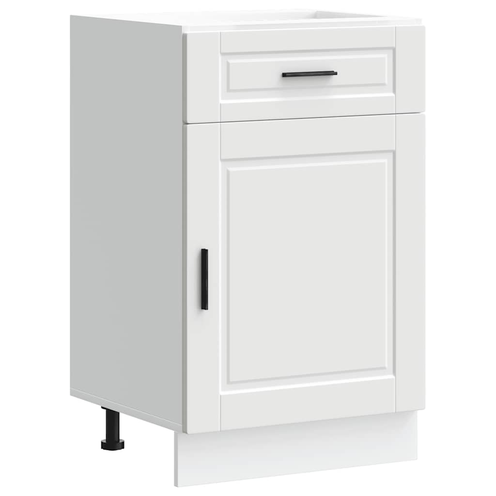 Kitchen Base Cabinet "Porto" White Engineered Wood