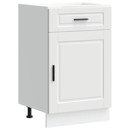 Kitchen Base Cabinet "Porto" White Engineered Wood