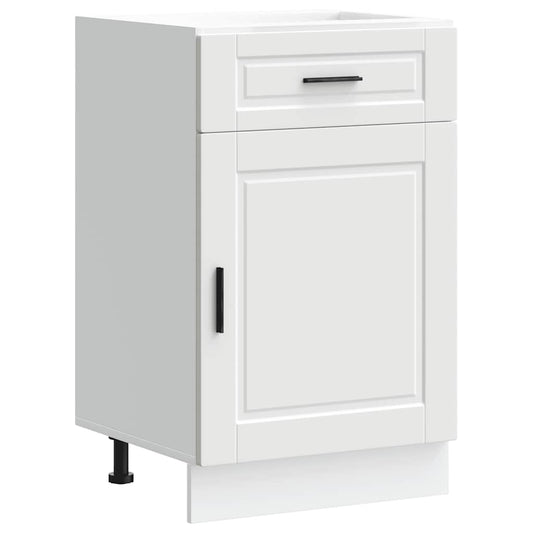 Kitchen Base Cabinet "Porto" White Engineered Wood