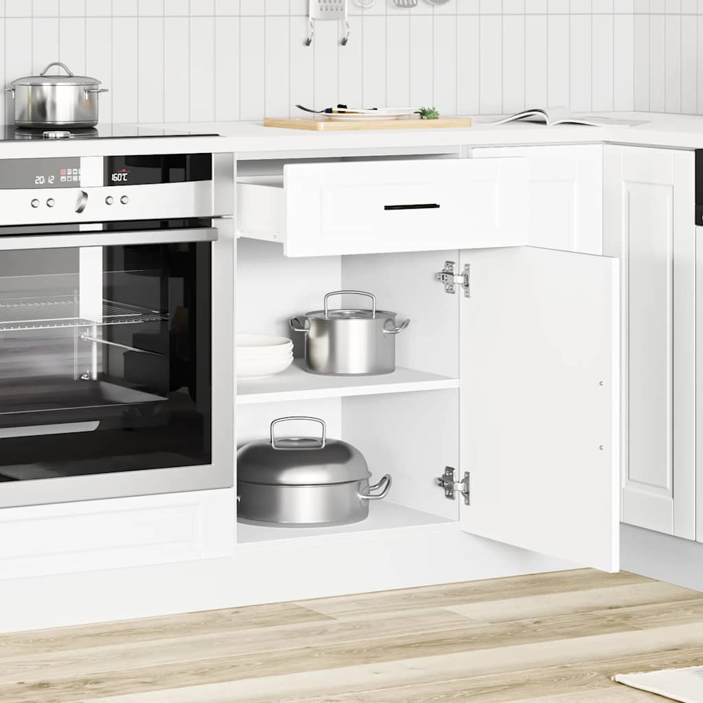 Kitchen Base Cabinet Porto White Engineered Wood