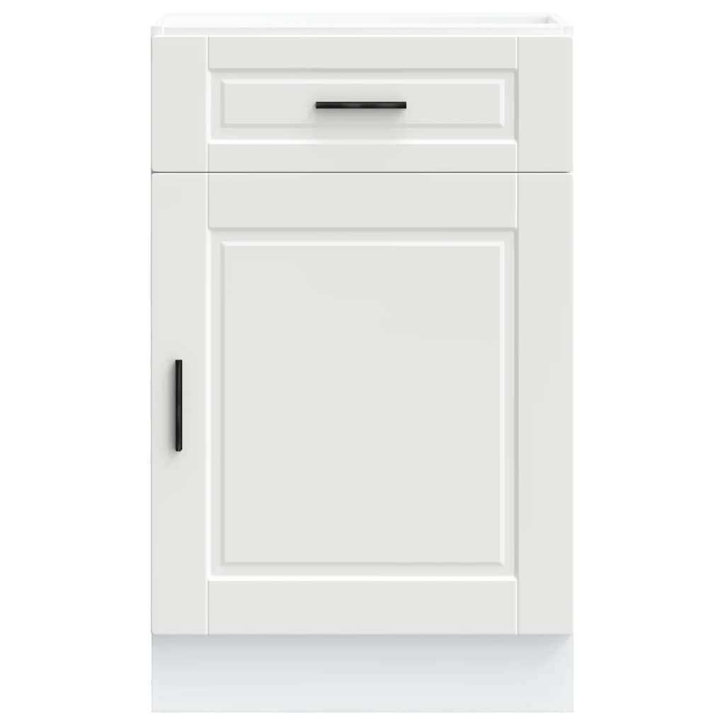 Kitchen Base Cabinet "Porto" White Engineered Wood