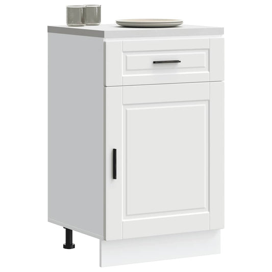 Kitchen Base Cabinet "Porto" White Engineered Wood