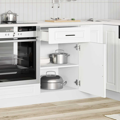 Kitchen Base Cabinet "Porto" White Engineered Wood