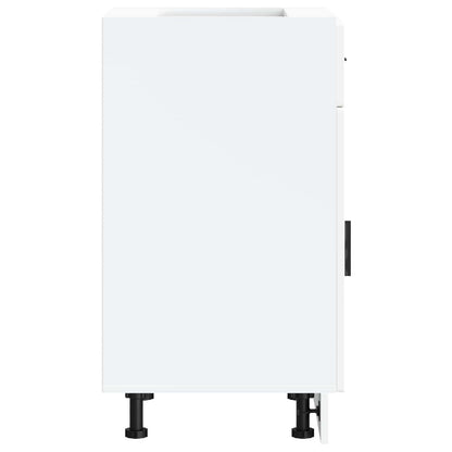 Kitchen Base Cabinet "Porto" White Engineered Wood