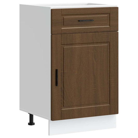 Kitchen Base Cabinet "Porto" Brown Oak Engineered Wood