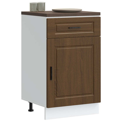 Kitchen Base Cabinet "Porto" Brown Oak Engineered Wood